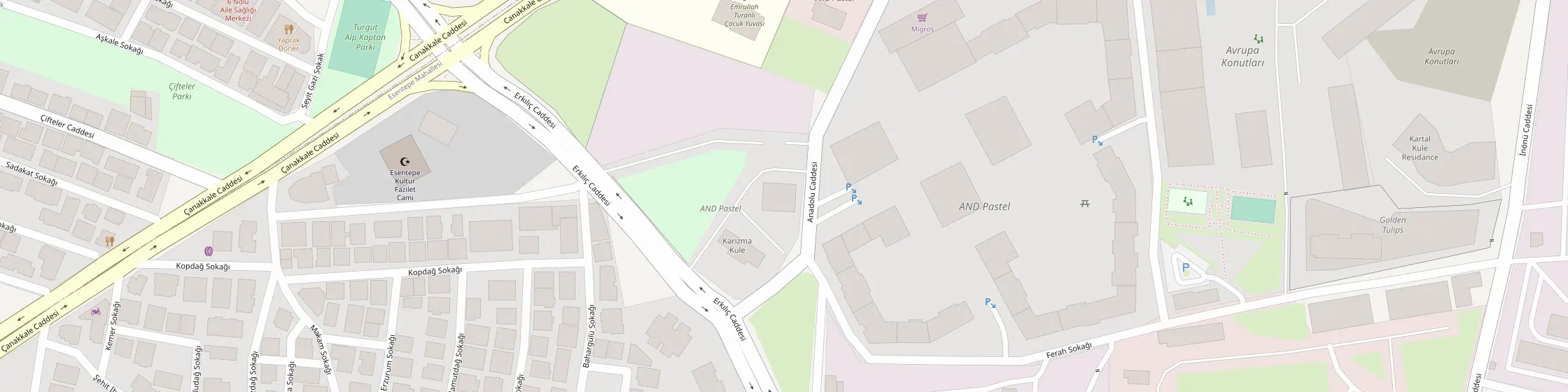 Büronun bulunduğu bölgenin haritası: Esentepe Mahallesi, Anadolu Caddesi No: 14 D: 41 (Yasakule), Kartal / İstanbul